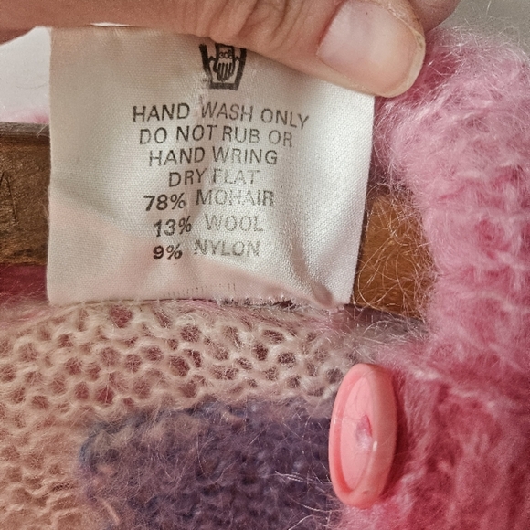 Vintage Colorful Knit Sweater Mohair - Picture 4 of 5